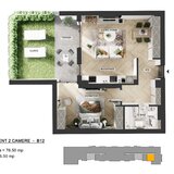 Pipera Plaza, apartament 2 camere, curte privata, bloc finalizat